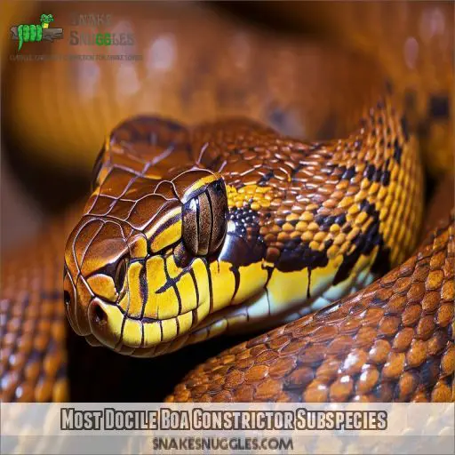 Most Docile Boa Constrictor Subspecies