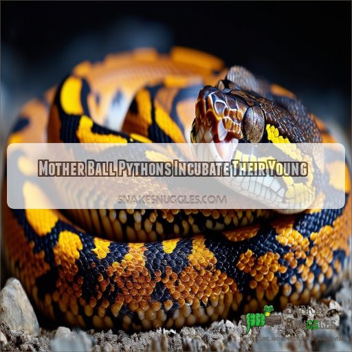 Mother Ball Pythons Incubate Their Young