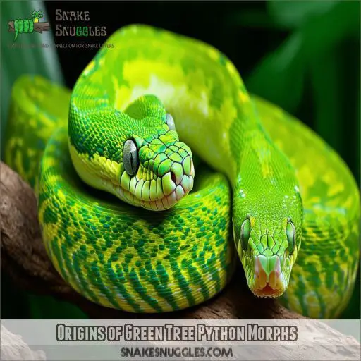 Origins of Green Tree Python Morphs