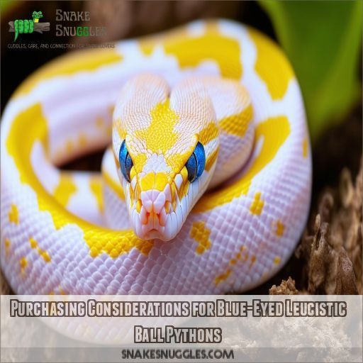 Purchasing Considerations for Blue-Eyed Leucistic Ball Pythons