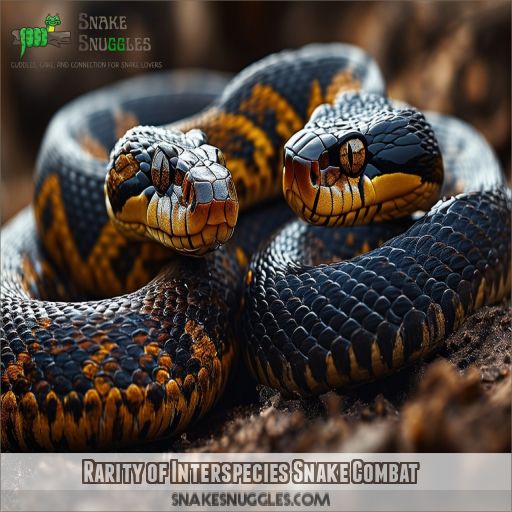 Rarity of Interspecies Snake Combat