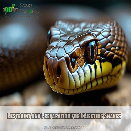 Restraint and Preparation for Injecting Snakes