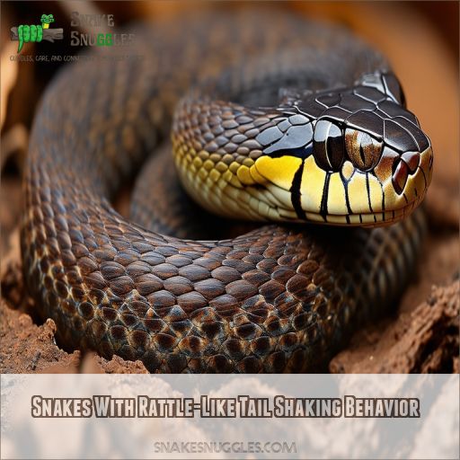 Snakes With Rattle-Like Tail Shaking Behavior