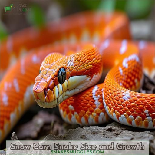 Snow Corn Snake Size and Growth