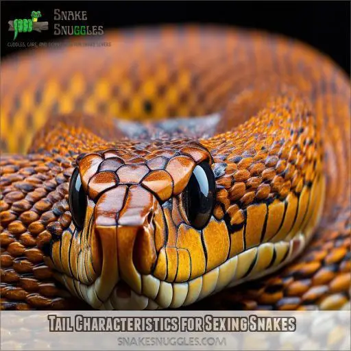 Tail Characteristics for Sexing Snakes