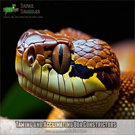 Taming and Acclimating Boa Constrictors