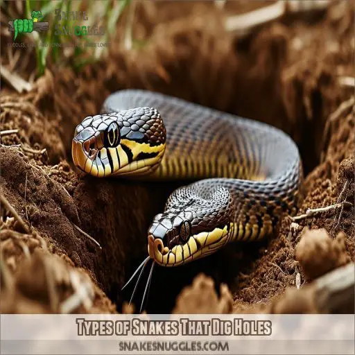 Types of Snakes That Dig Holes