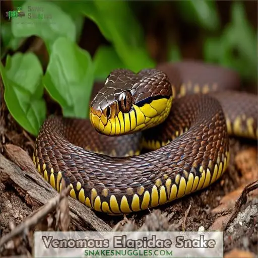 Venomous Elapidae Snake