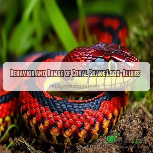 Behavior and Range of Coral Snake Look-Alikes