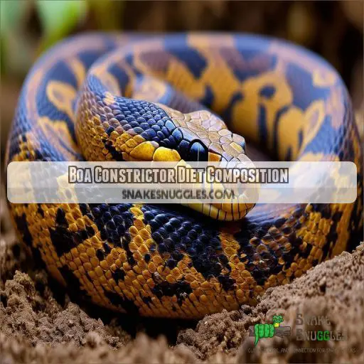 Boa Constrictor Diet Composition