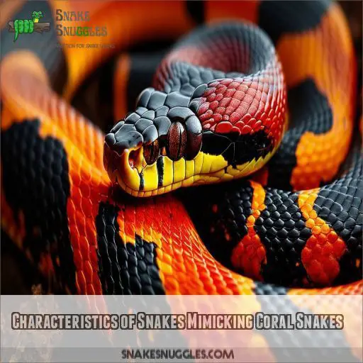 Characteristics of Snakes Mimicking Coral Snakes