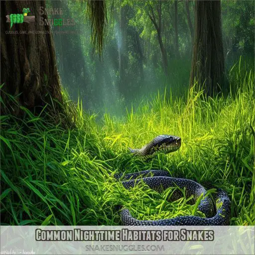 Common Nighttime Habitats for Snakes