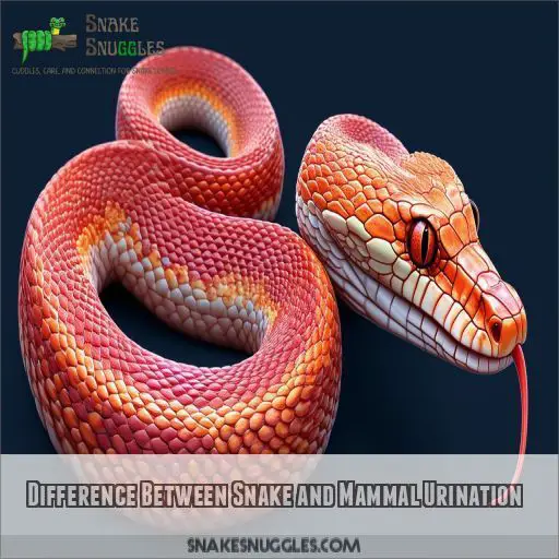 Difference Between Snake and Mammal Urination