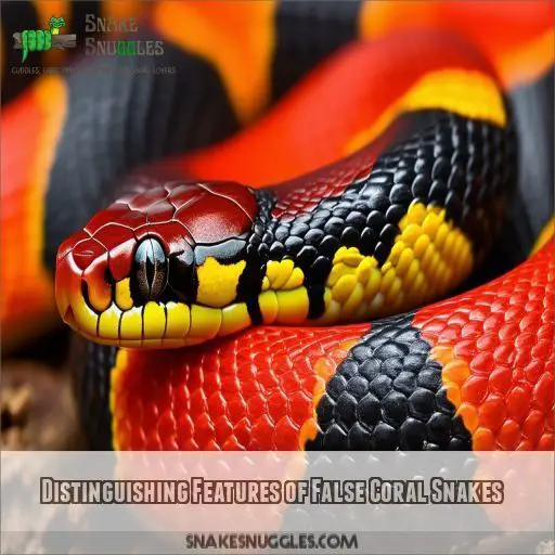 Distinguishing Features of False Coral Snakes