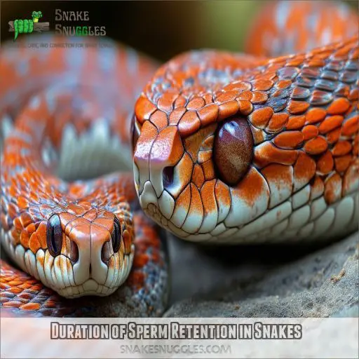 Duration of Sperm Retention in Snakes