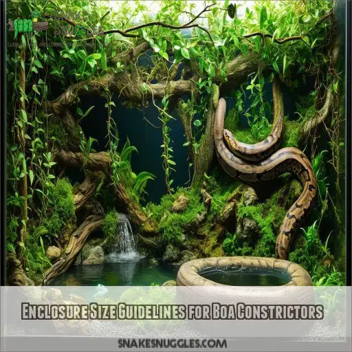 Enclosure Size Guidelines for Boa Constrictors