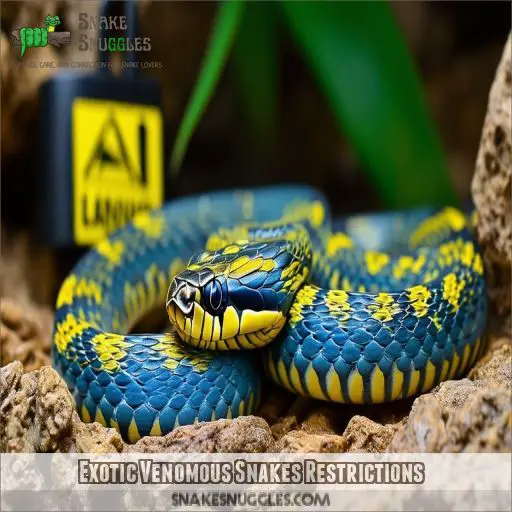 Exotic Venomous Snakes Restrictions