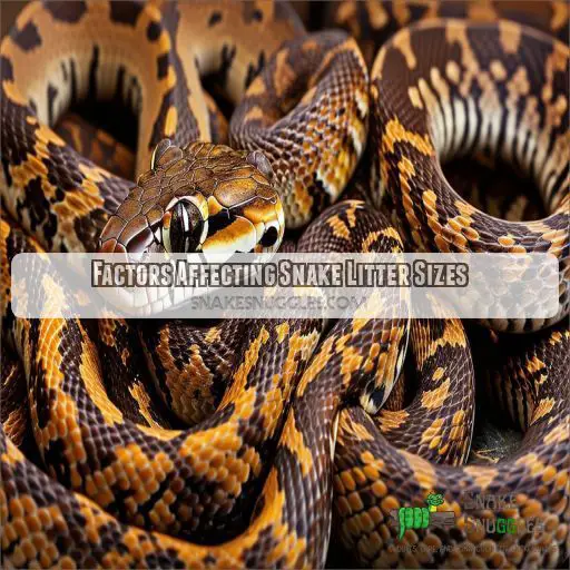 Factors Affecting Snake Litter Sizes