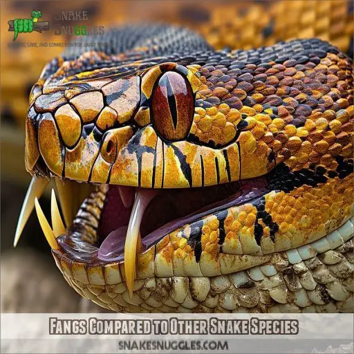 Fangs Compared to Other Snake Species