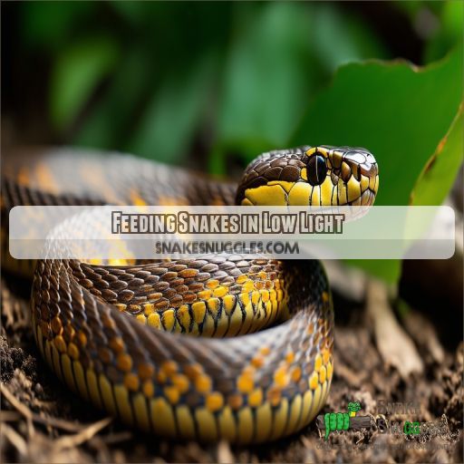 Feeding Snakes in Low Light