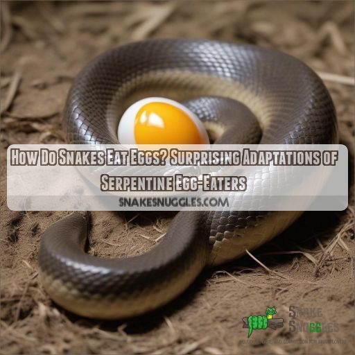 how do snakes eat eggs