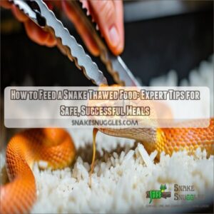 How to feed a snake thawed food