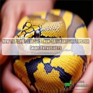 how to pick up a ball python