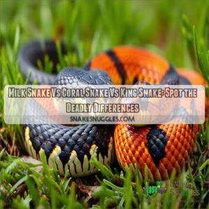 milk snake vs coral snake vs king snake