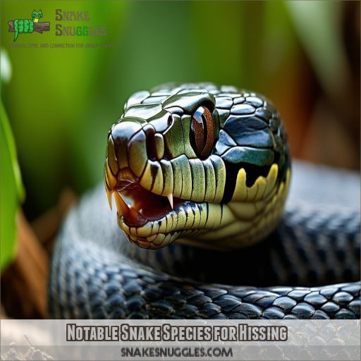 Notable Snake Species for Hissing