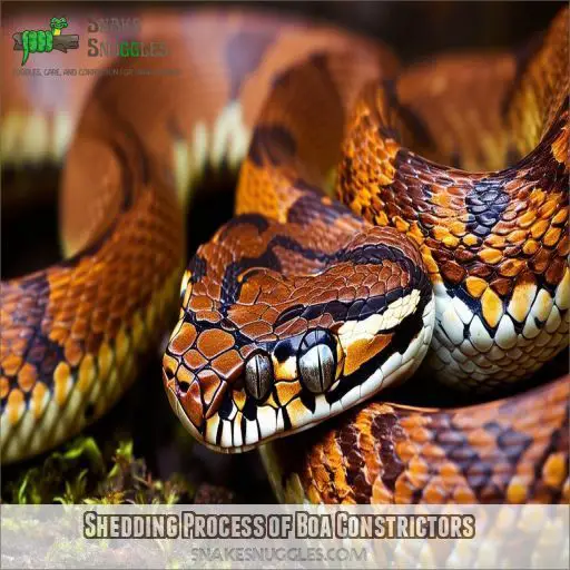 Shedding Process of Boa Constrictors