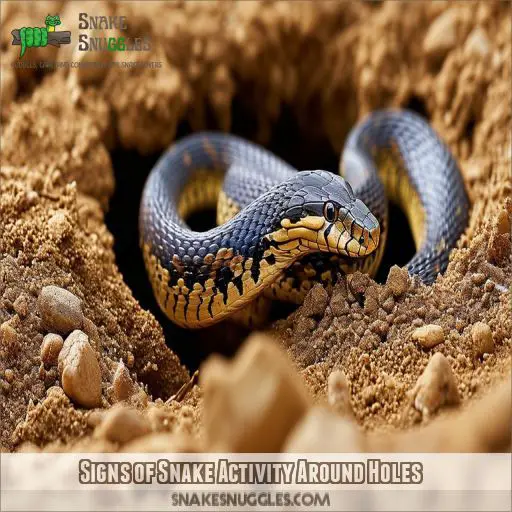 Signs of Snake Activity Around Holes