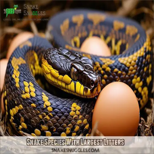 Snake Species With Largest Litters