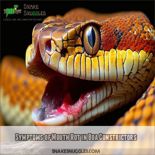 Symptoms of Mouth Rot in Boa Constrictors