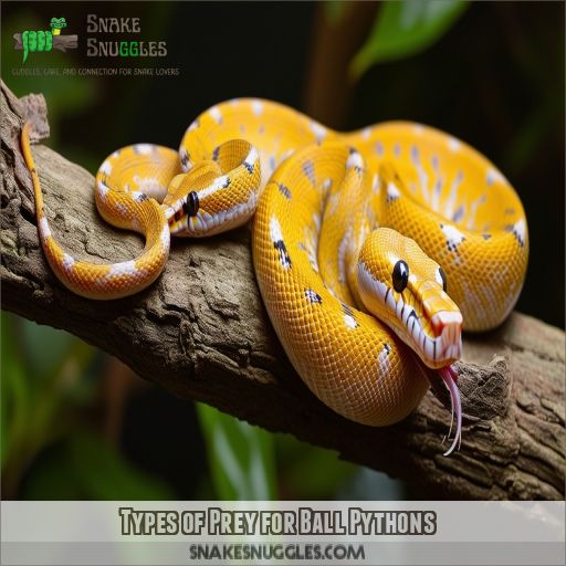 Types of Prey for Ball Pythons