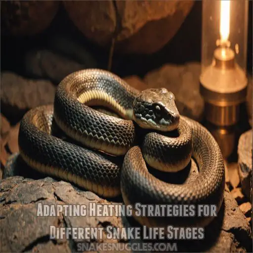 Adapting Heating Strategies for Different Snake Life Stages