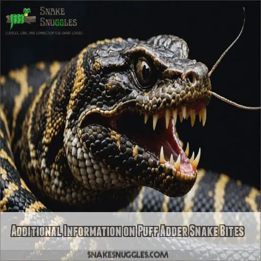 Additional Information on Puff Adder Snake Bites