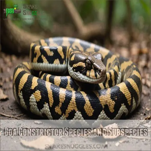 Boa Constrictor Species and Subspecies