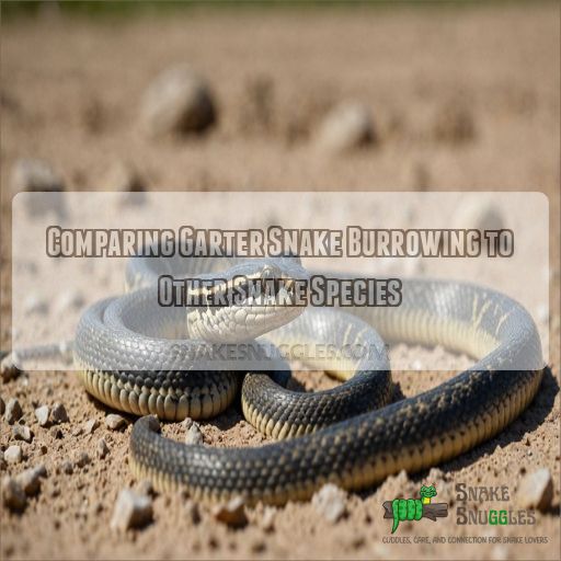 Comparing Garter Snake Burrowing to Other Snake Species