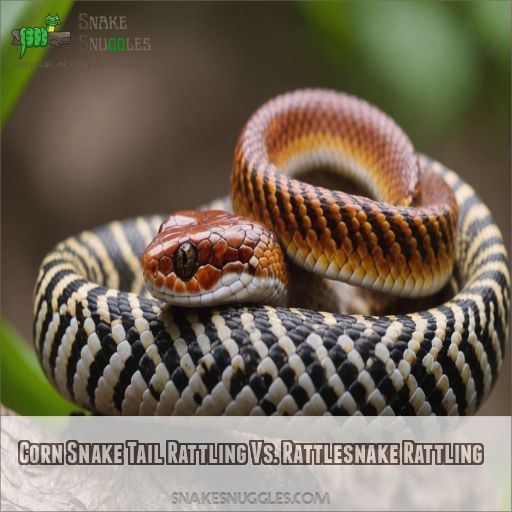 Corn Snake Tail Rattling Vs. Rattlesnake Rattling