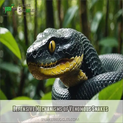 Defensive Mechanisms of Venomous Snakes