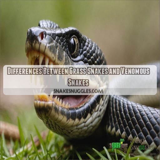 Differences Between Grass Snakes and Venomous Snakes