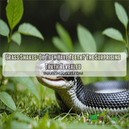 do grass snakes have teeth