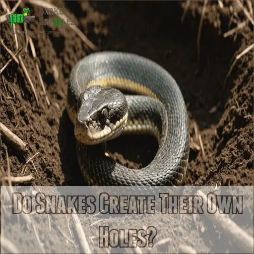 Do Snakes Create Their Own Holes