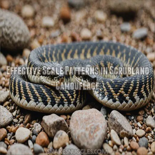 Effective Scale Patterns in Scrubland Camouflage