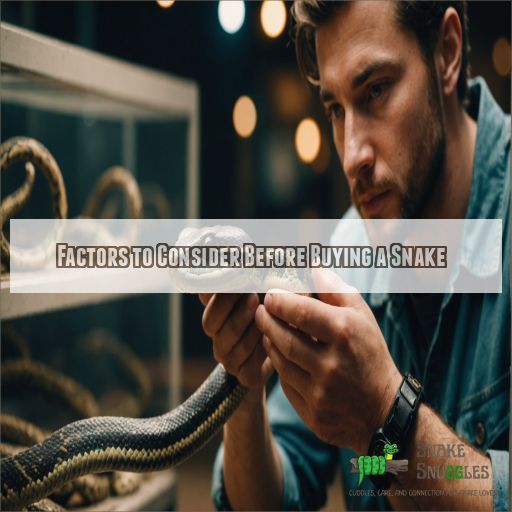 Factors to Consider Before Buying a Snake