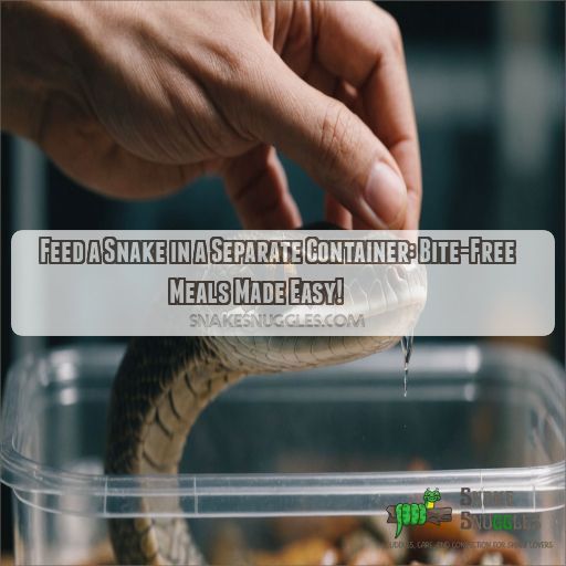 feed a snake in a separate container