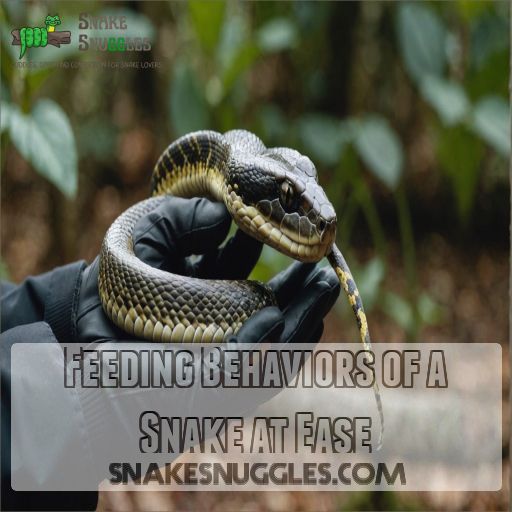 Feeding Behaviors of a Snake at Ease