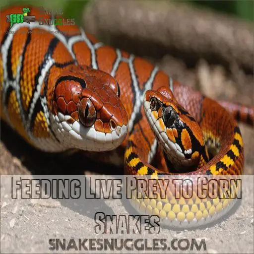 Feeding Live Prey to Corn Snakes