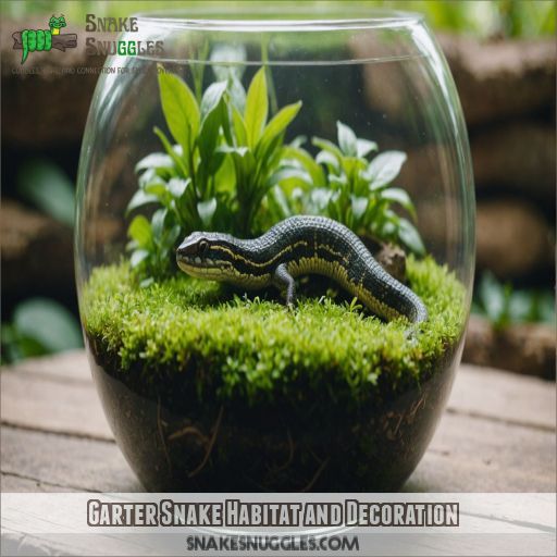 Garter Snake Habitat and Decoration