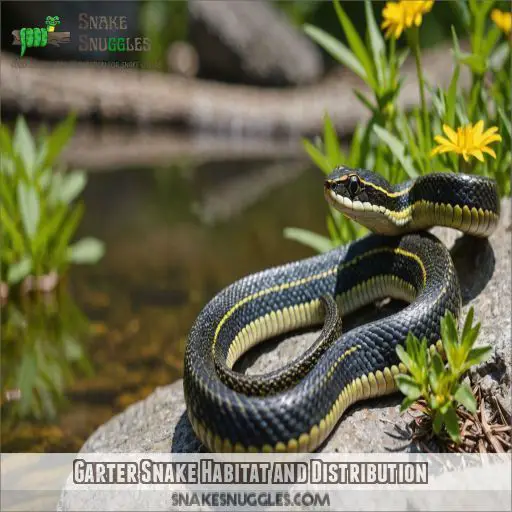 Garter Snake Habitat and Distribution